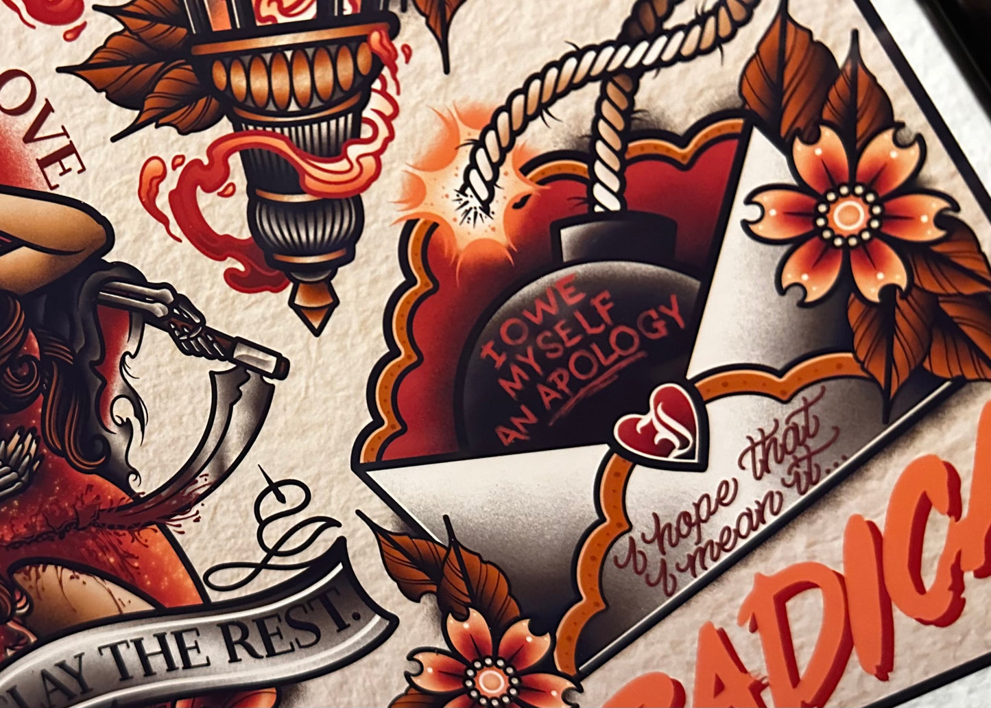 “Radical” Every Time I Die Tattoo Flash Print