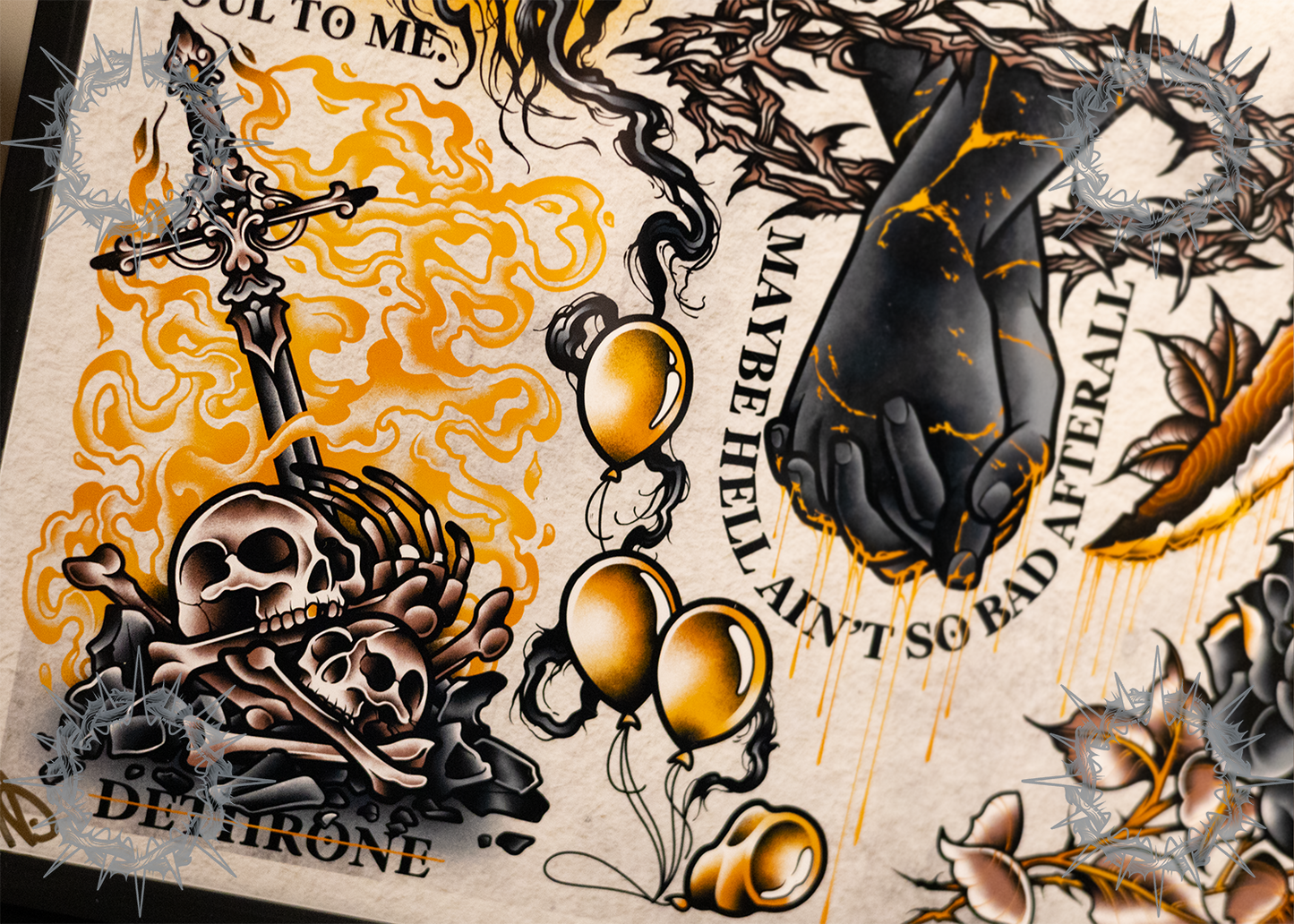 "Finding God..." Bad Omens Tattoo Flash