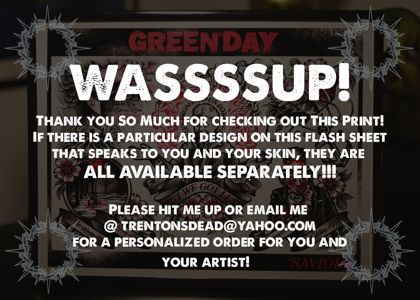 "Saviors" Green Day Flash Print