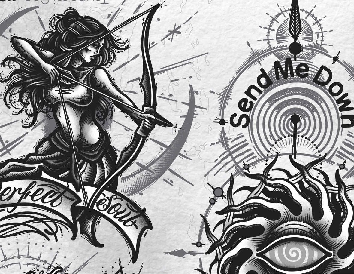“Tsunami Sea” by Spiritbox Tattoo Flash Sheet