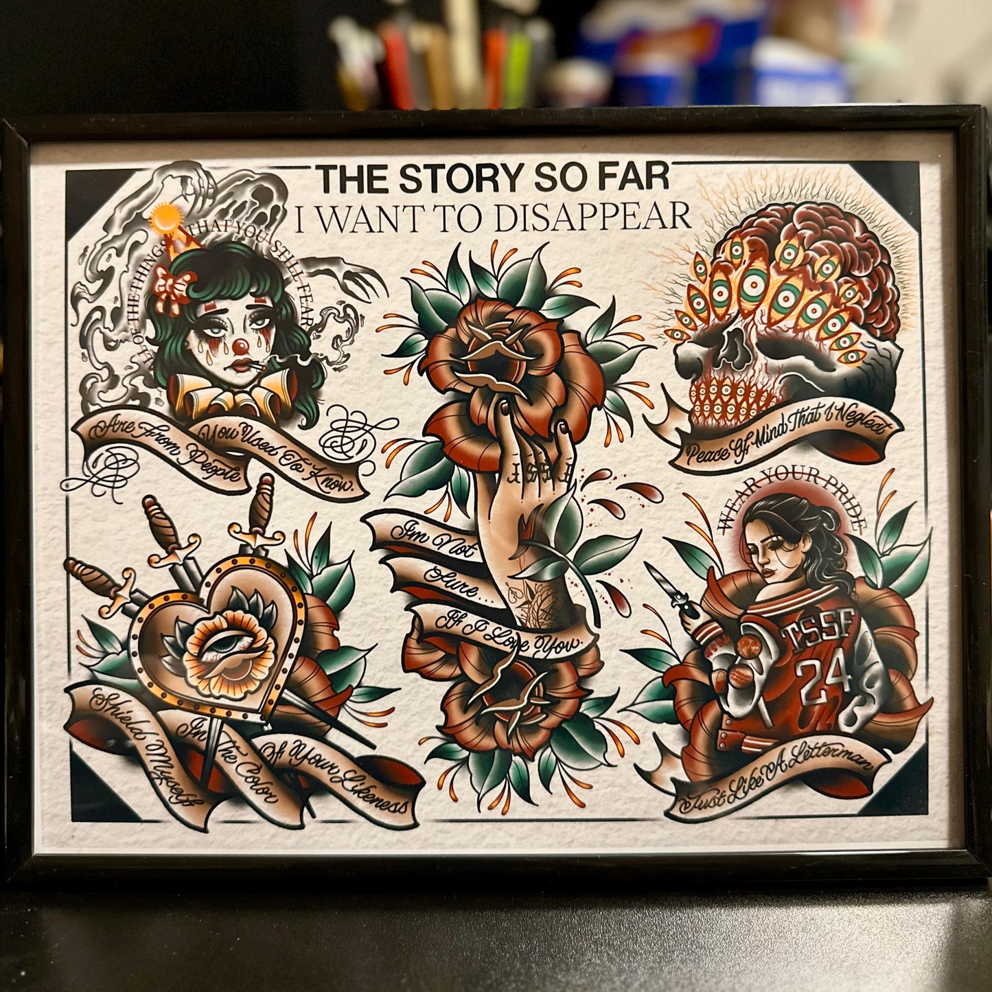 “I Want To Disappear” The Story So Far Tattoo Flash Print