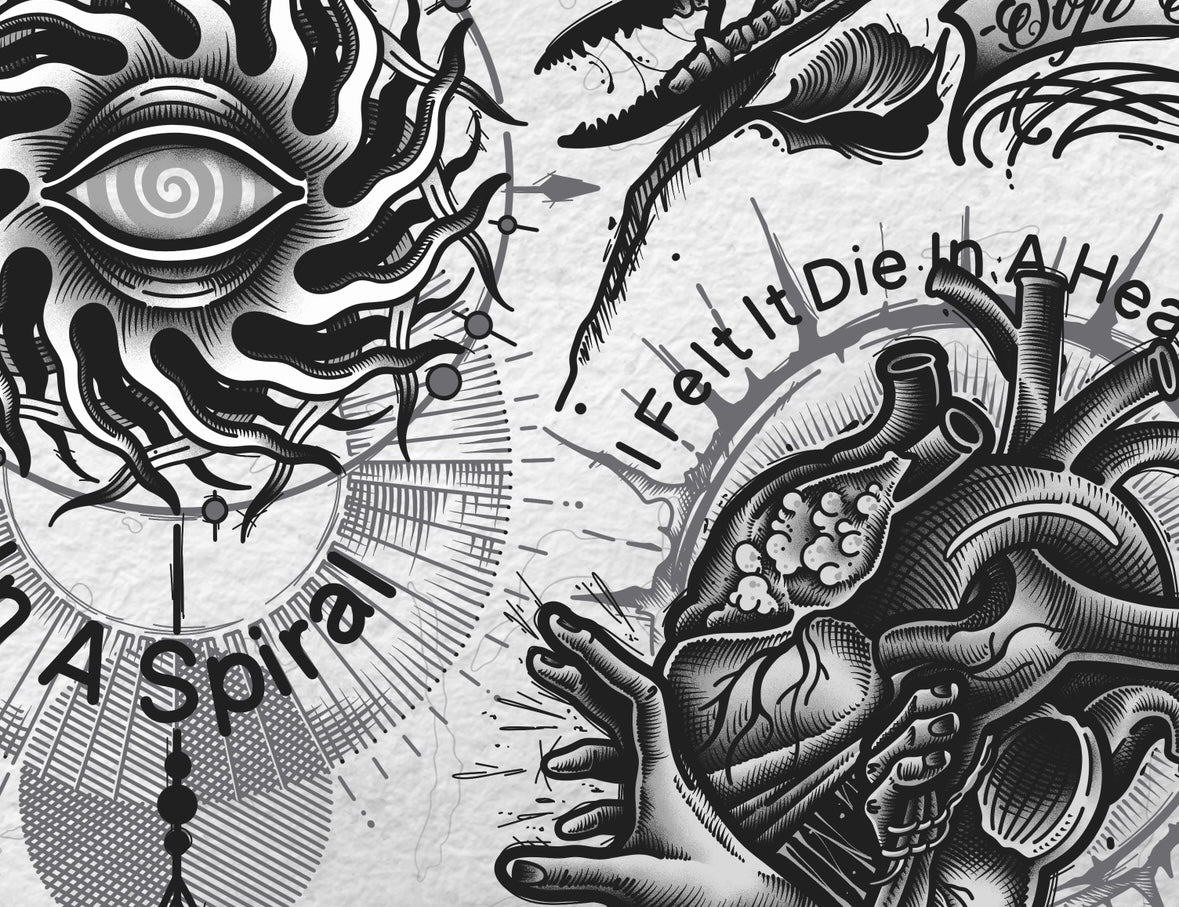 “Tsunami Sea” by Spiritbox Tattoo Flash Sheet