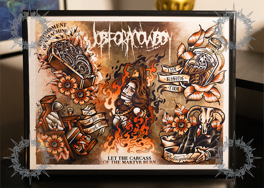 “Doom” Job For A Cowboy Tattoo Flash Print