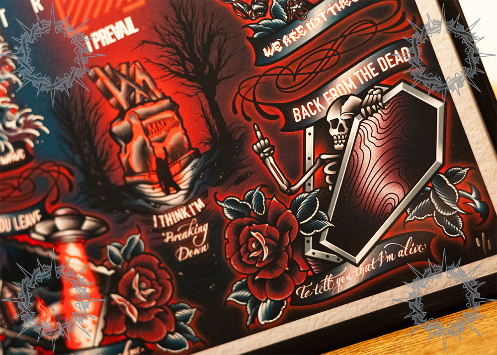 “Trauma” I Prevail Tattoo Flash Print