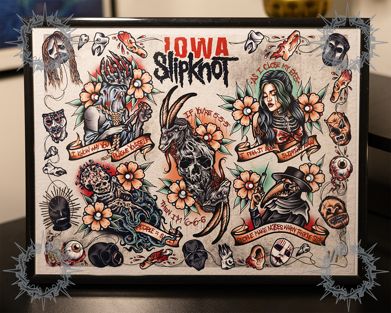 "IOWA" - SLIPKNOT Tattoo Flash Sheet