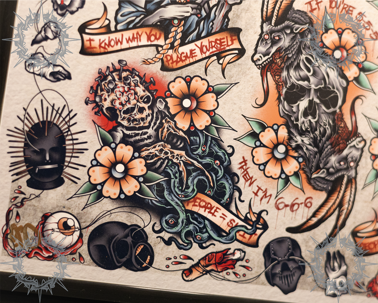 "IOWA" - SLIPKNOT Tattoo Flash Sheet