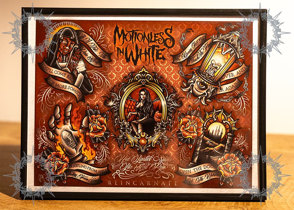 "Reincarnate" Motionless In White Flash Print