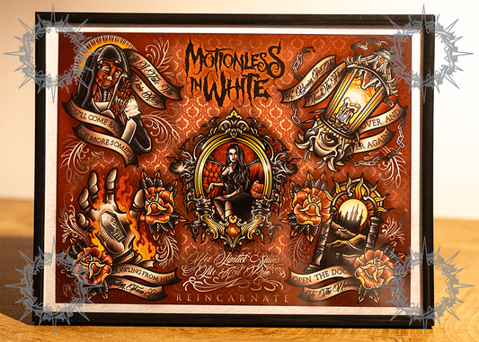 "Reincarnate" Motionless In White Flash Print