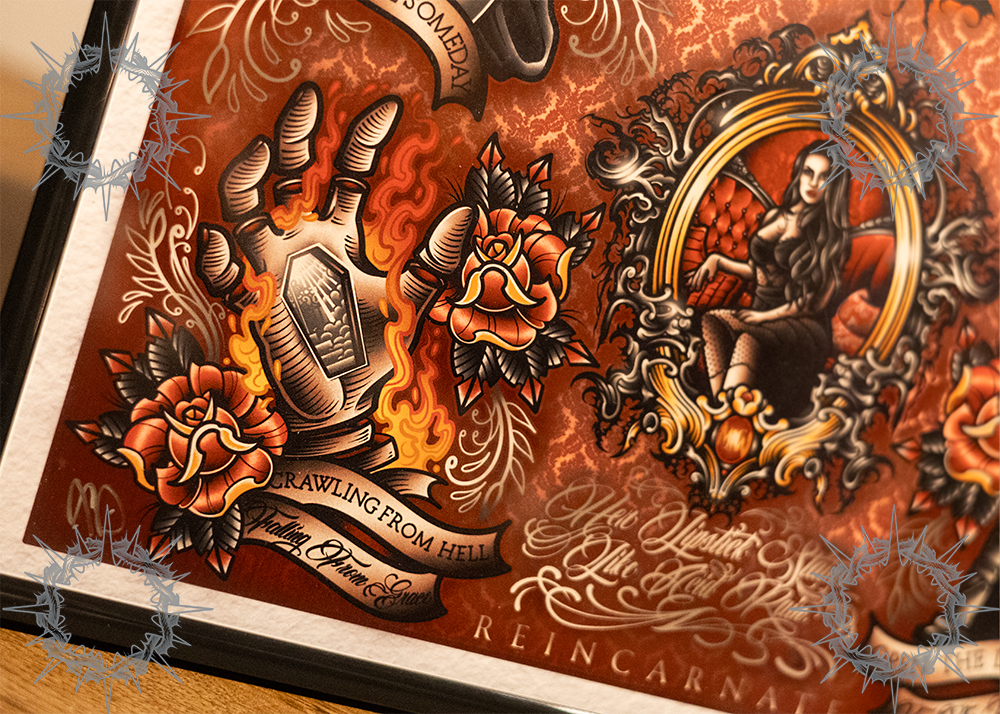 "Reincarnate" Motionless In White Flash Print