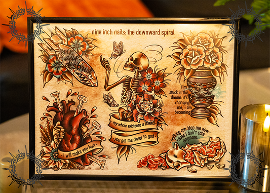 “The Downward Spiral” Nine Inch Nails flash sheet