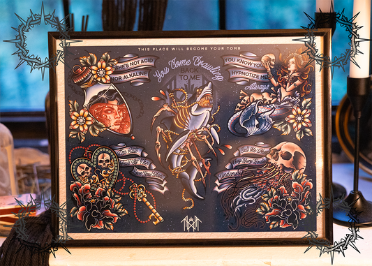 “This Place Will Become Your Tomb” Sleep Token Tattoo Flash Print
