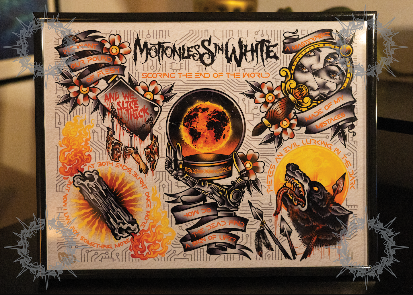 "Scoring the End of the World" Motionless in White Flash Print