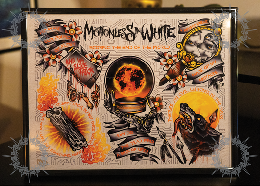 "Scoring the End of the World" Motionless in White Flash Print